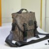 6930676e6e68136f4d9a4a10 M46972 Vintage Flower, Black Flower LV Trail Messenger Bag