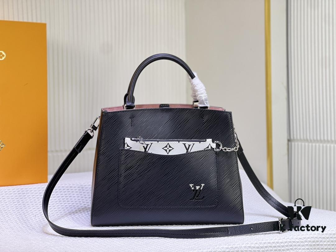 Large Marelle Tote Bag in Epi Grained Leather