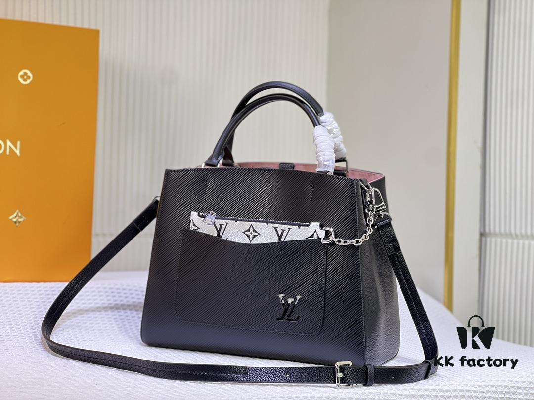 Large Marelle Tote Bag in Epi Grained Leather