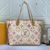 693067c66e68136f4d9a4aaa Upgraded Original M25317 M11263 M40995 This Medium Neverfull Tote Bag Features a Monogram Tiles Canvas Construction with Leather Trims Defining the Top and Handles