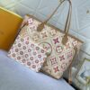 693067c76e68136f4d9a4aac Upgraded Original M25317 M11263 M40995 This Medium Neverfull Tote Bag Features a Monogram Tiles Canvas Construction with Leather Trims Defining the Top and Handles