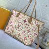 693067c86e68136f4d9a4aad Upgraded Original M25317 M11263 M40995 This Medium Neverfull Tote Bag Features a Monogram Tiles Canvas Construction with Leather Trims Defining the Top and Handles