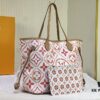 693067cb6e68136f4d9a4ab3 M24317 M40995 Neverfull MM Handbag in Monogram Tiles Canvas