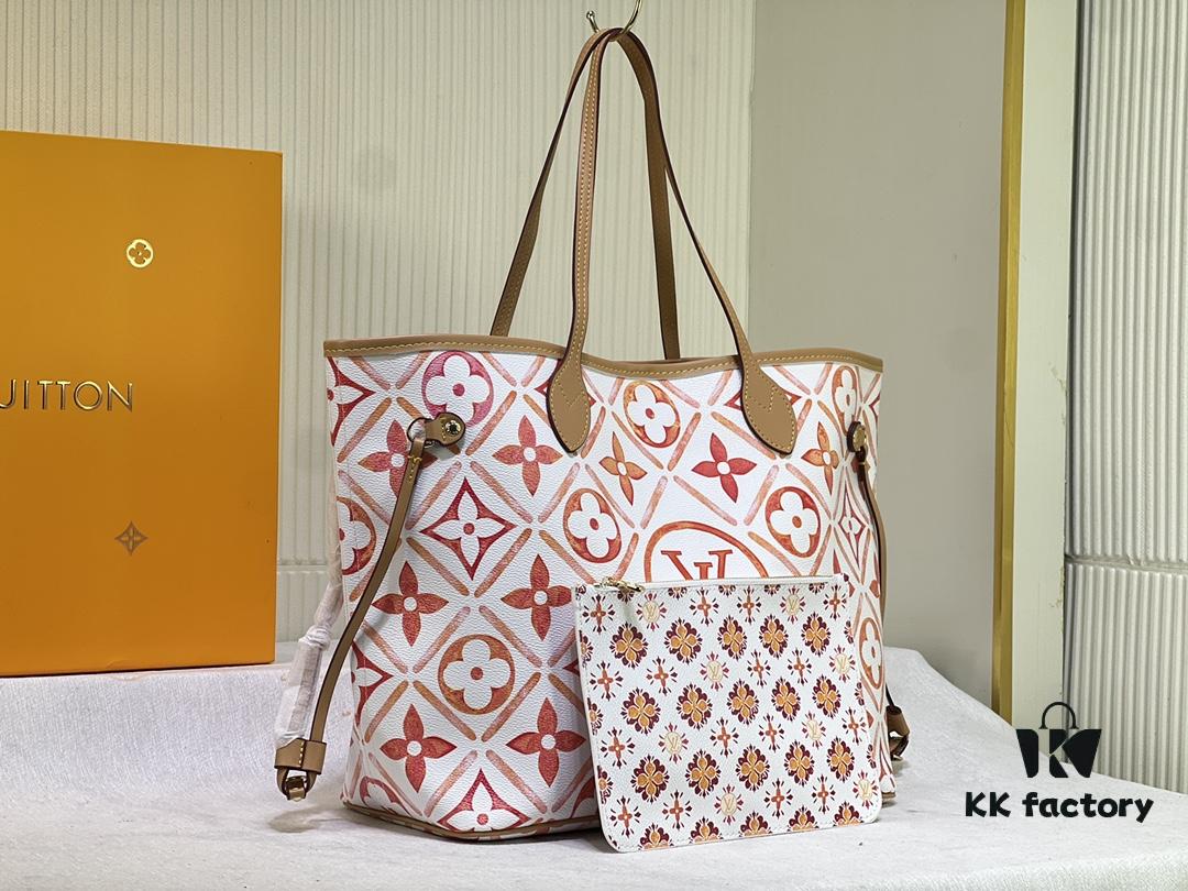 693067cb6e68136f4d9a4ab3 M24317 M40995 Neverfull MM Handbag in Monogram Tiles Canvas