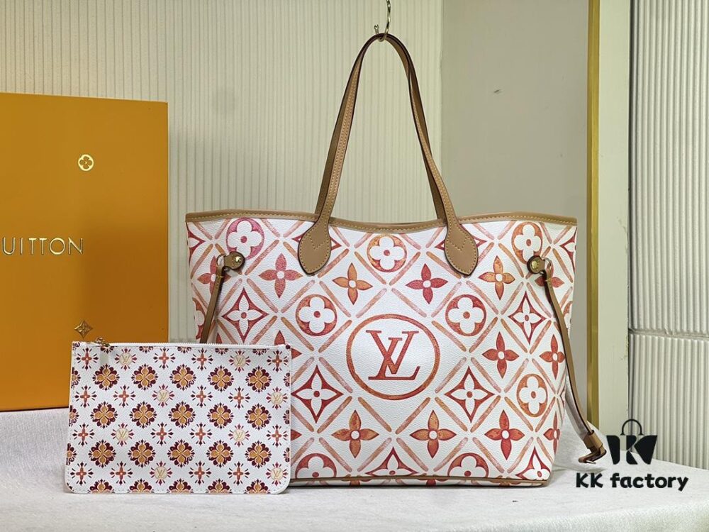 693067cc6e68136f4d9a4ab4 M24317 M40995 Neverfull MM Handbag in Monogram Tiles Canvas