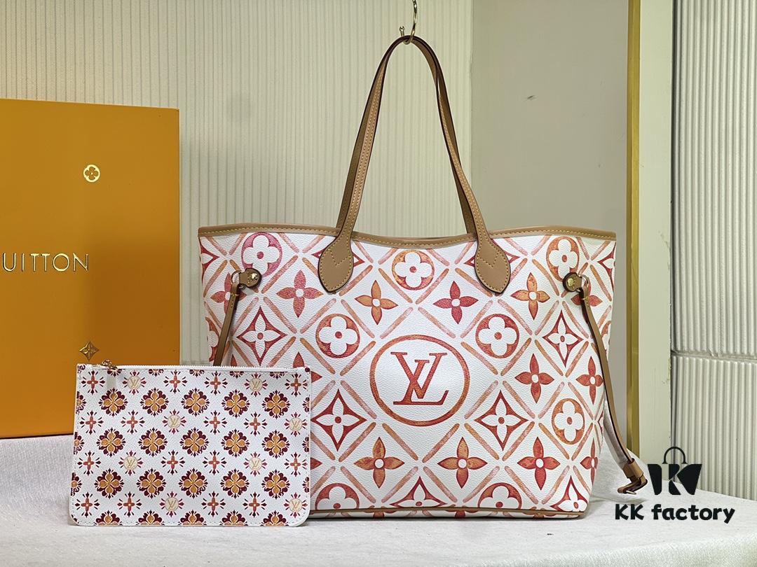 693067cc6e68136f4d9a4ab4 M24317 M40995 Neverfull MM Handbag in Monogram Tiles Canvas