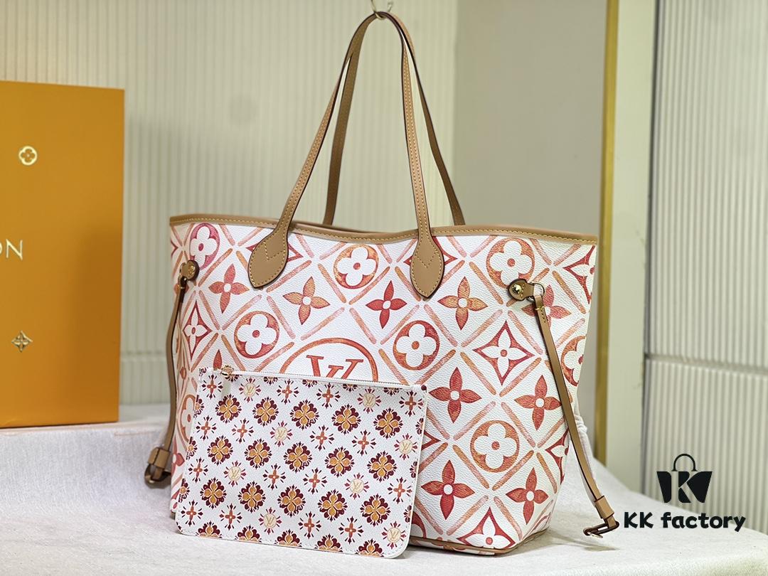 693067cf6e68136f4d9a4aba M24317 M40995 Neverfull MM Handbag in Monogram Tiles Canvas