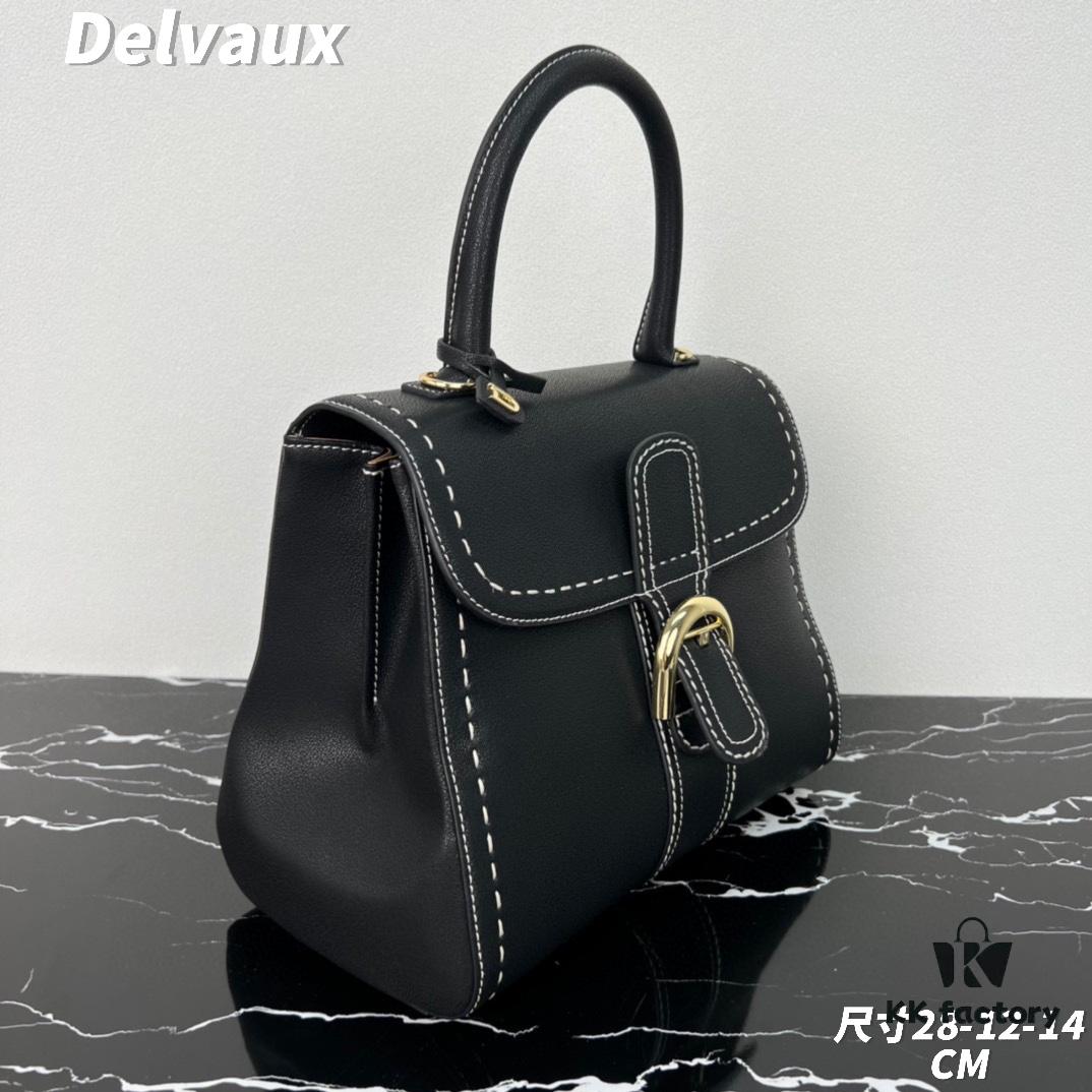 693068226e68136f4d9a4b2d Delvaux 2024 Spring-Summer Exposed Stitching Collection Brillant PM in Caramel Rodeo Calf Leather