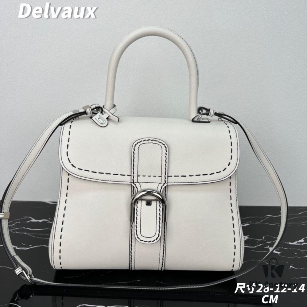 693068276e68136f4d9a4b37 Delvaux 2024 Spring-Summer Exotic Stitching Collection Brillant PM Bag in Caramel