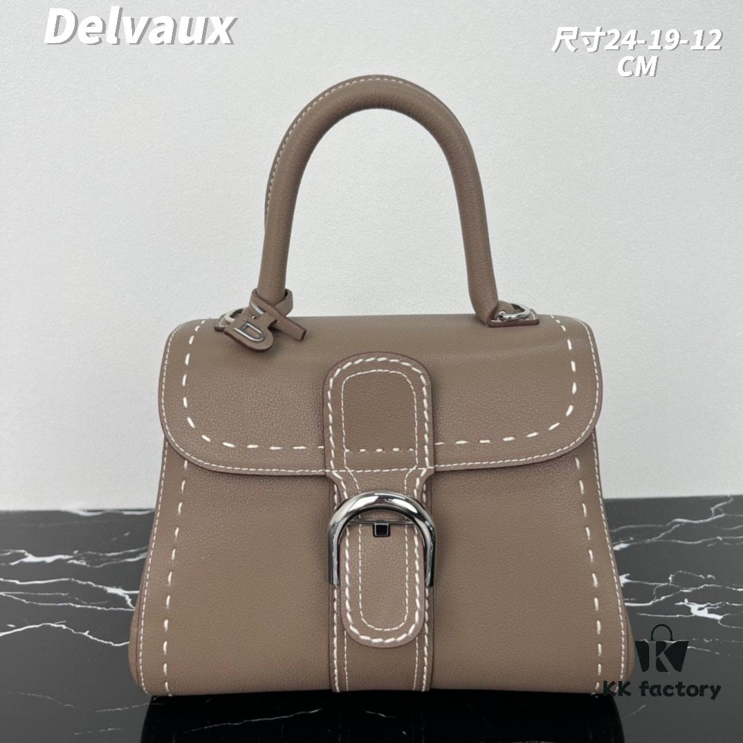 693068366e68136f4d9a4b4f Delvaux 2024 Spring-Summer Exposed Stitching Collection Brillant PM in Caramel Rodeo Calf Leather