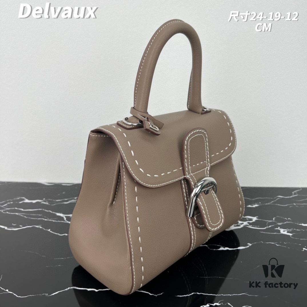 693068366e68136f4d9a4b51 Delvaux 2024 Spring-Summer Exposed Stitching Collection Brillant PM in Caramel Rodeo Calf Leather