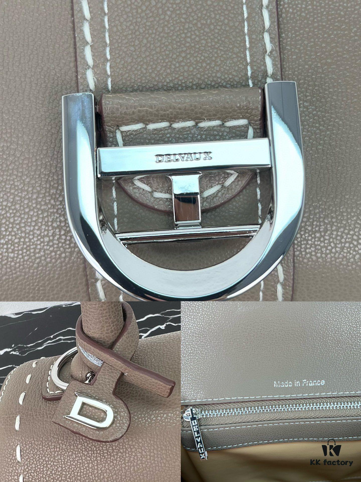 6930683c6e68136f4d9a4b57 Delvaux 2024 Spring-Summer Exposed Stitching Collection Brillant PM in Caramel Rodeo Calf Leather