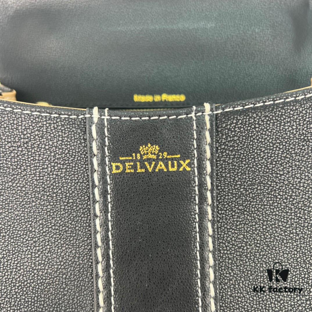 Delvaux 2024 Spring-Summer Exposed Stitching Collection Brillant PM Bag in Caramel