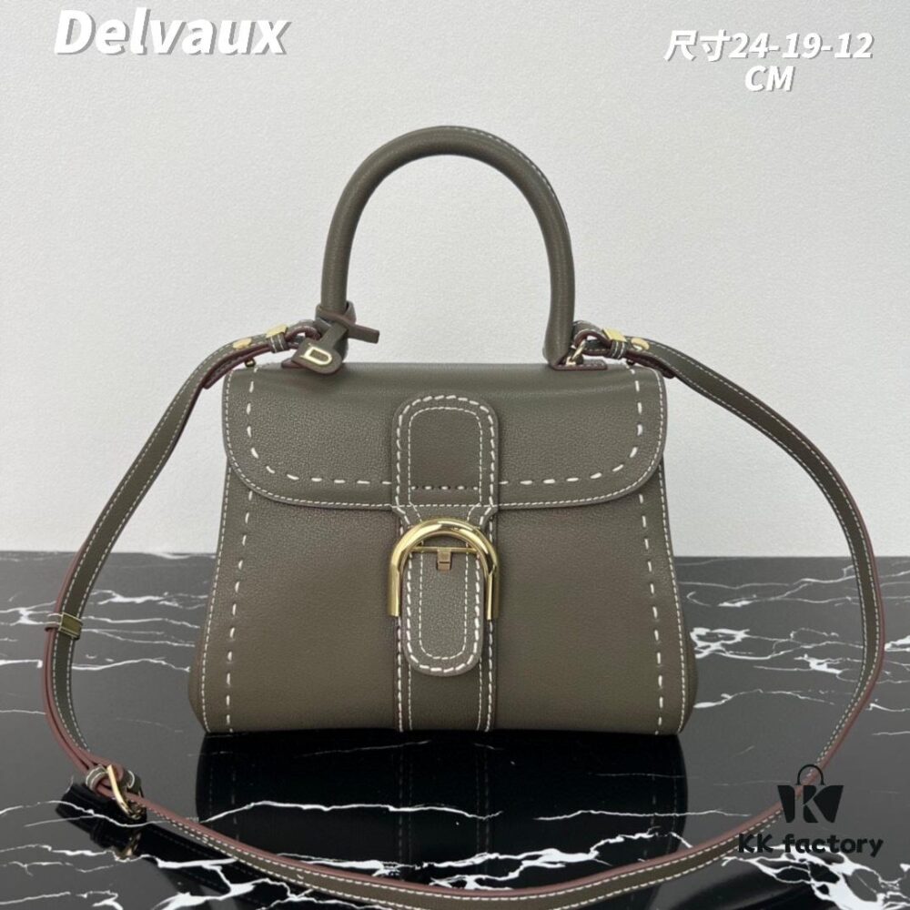 693068496e68136f4d9a4b6b Delvaux 2024 Spring-Summer Exposed Stitching Collection Brillant PM in Caramel Rodeo Calf Leather