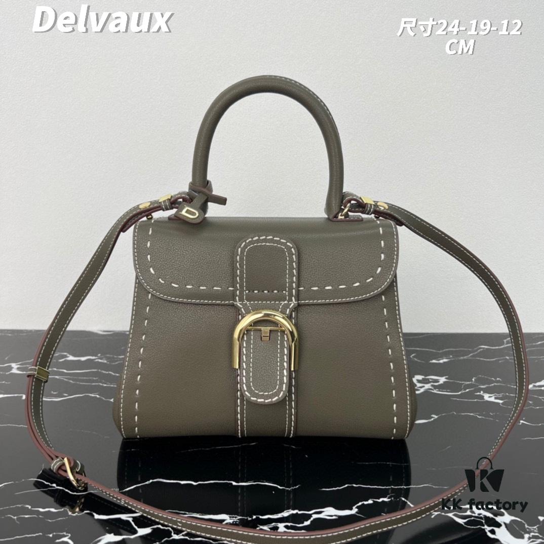 693068496e68136f4d9a4b6b Delvaux 2024 Spring-Summer Exposed Stitching Collection Brillant PM in Caramel Rodeo Calf Leather