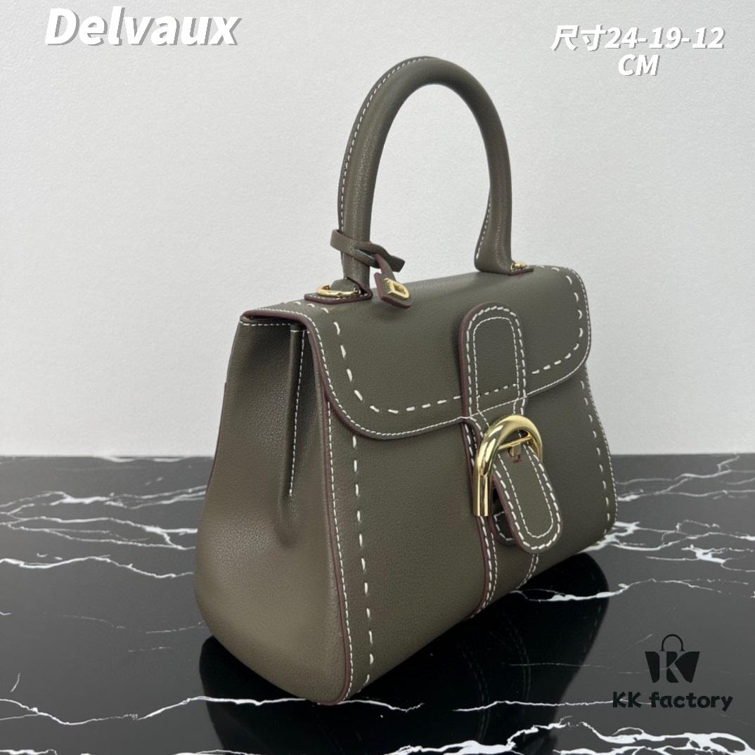 693068496e68136f4d9a4b6c Delvaux 2024 Spring-Summer Exposed Stitching Collection Brillant PM in Caramel Rodeo Calf Leather