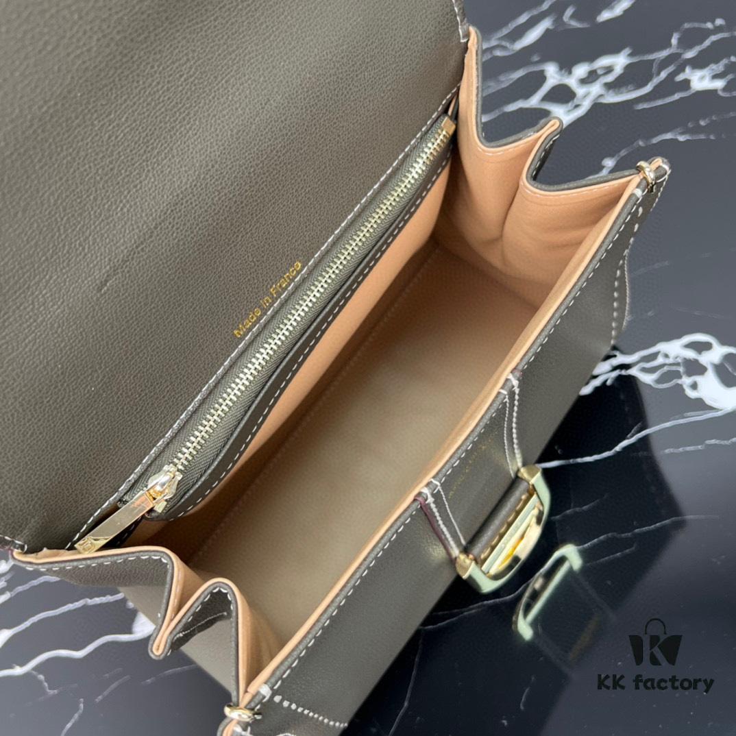 6930684d6e68136f4d9a4b72 Delvaux 2024 Spring-Summer Exposed Stitching Collection Brillant PM in Caramel Rodeo Calf Leather