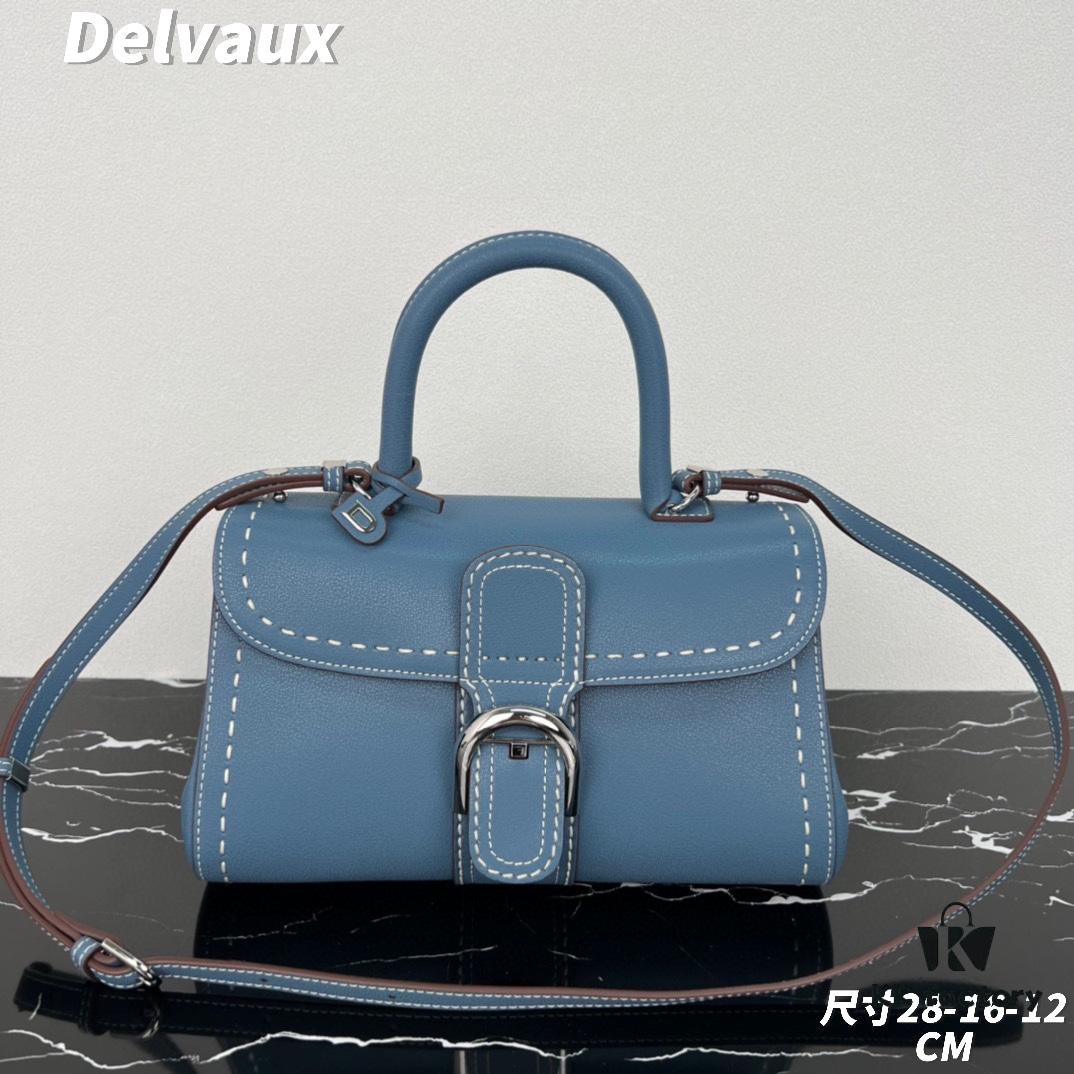 693068536e68136f4d9a4b7f Delvaux 2024 Spring-Summer Exposed Stitching Collection Brillant PM in Caramel Rodeo Calf Leather