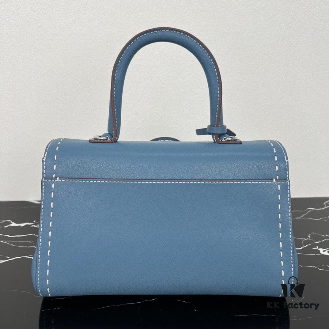 693068556e68136f4d9a4b82 Delvaux 2024 Spring-Summer Exposed Stitching Collection Brillant PM in Caramel Rodeo Calf Leather