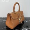 693068586e68136f4d9a4b86 Delvaux 2024 Spring-Summer Exotic Stitching Collection Brillant PM in Caramel Rodeo Calf Leather