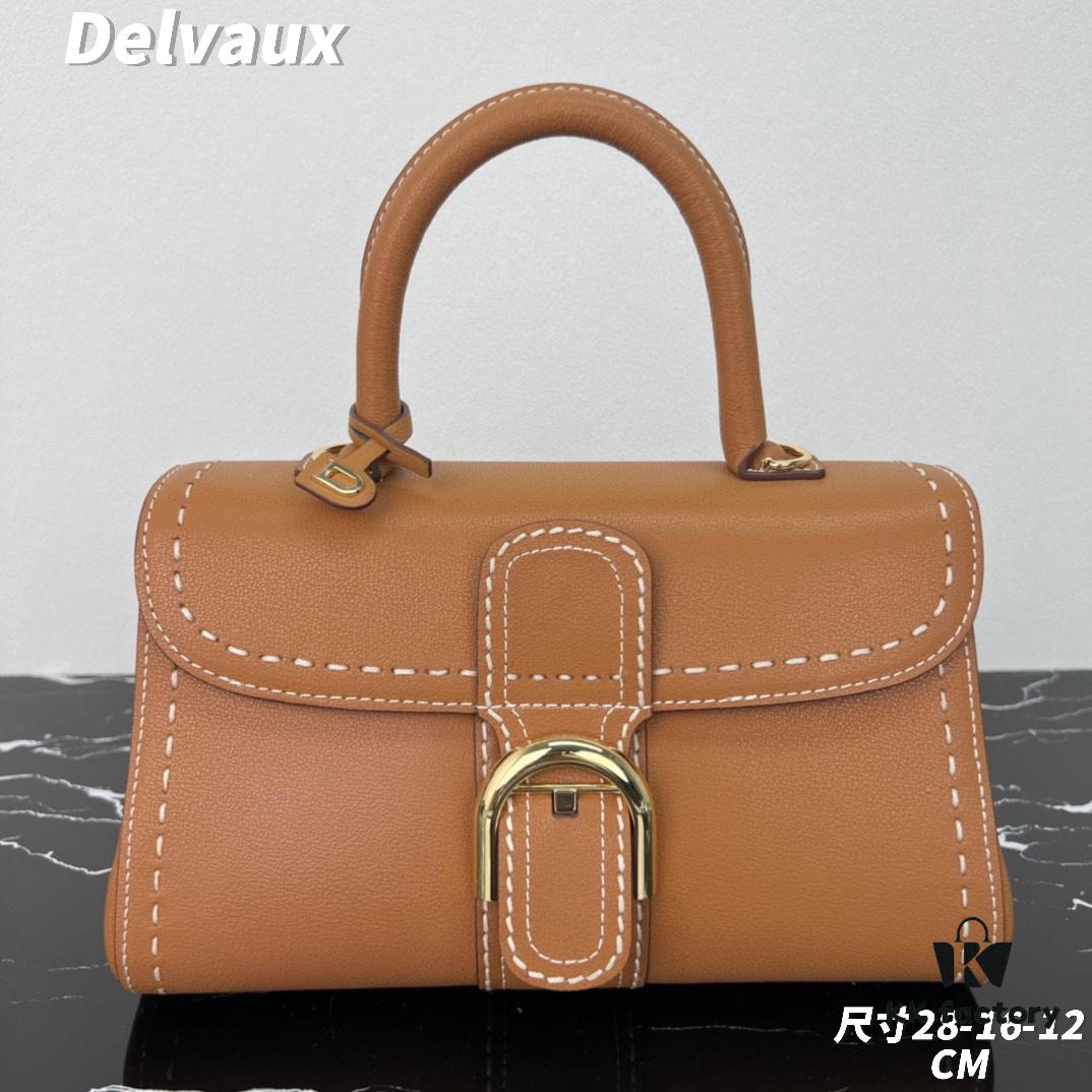 693068586e68136f4d9a4b88 Delvaux 2024 Spring-Summer Exotic Stitching Collection Brillant PM in Caramel Rodeo Calf Leather