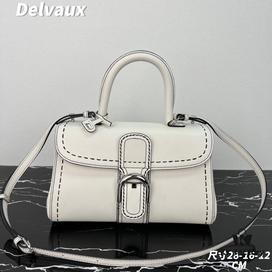 693068626e68136f4d9a4b97 Delvaux 2024 Spring-Summer Exposed Stitching Collection Brillant PM Bag in Caramel