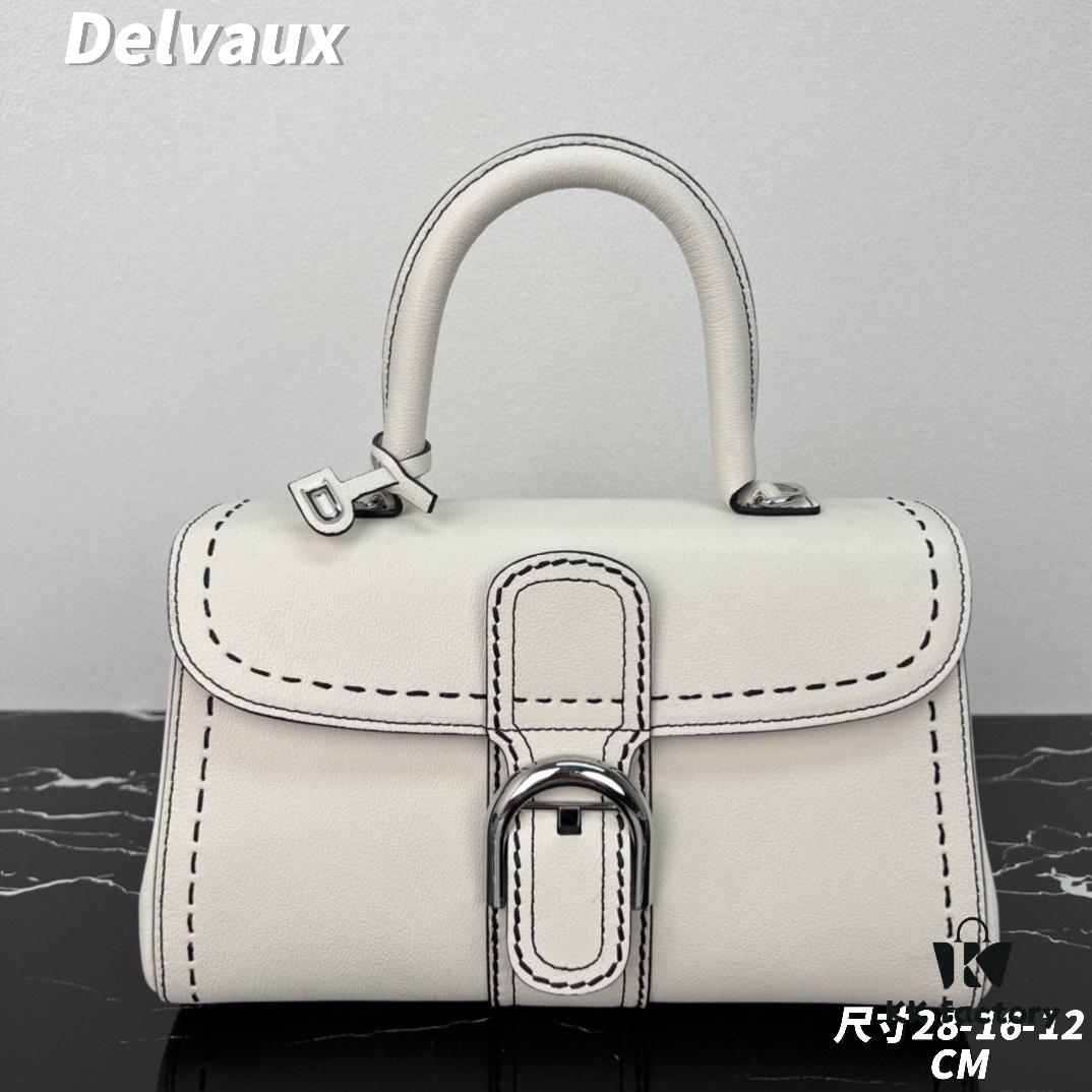 693068636e68136f4d9a4b98 Delvaux 2024 Spring-Summer Exposed Stitching Collection Brillant PM Bag in Caramel