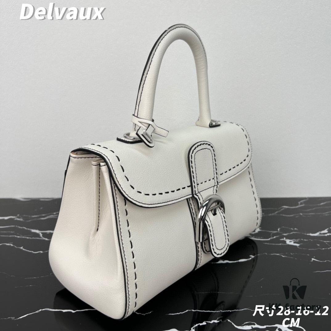693068636e68136f4d9a4b9c Delvaux 2024 Spring-Summer Exposed Stitching Collection Brillant PM Bag in Caramel