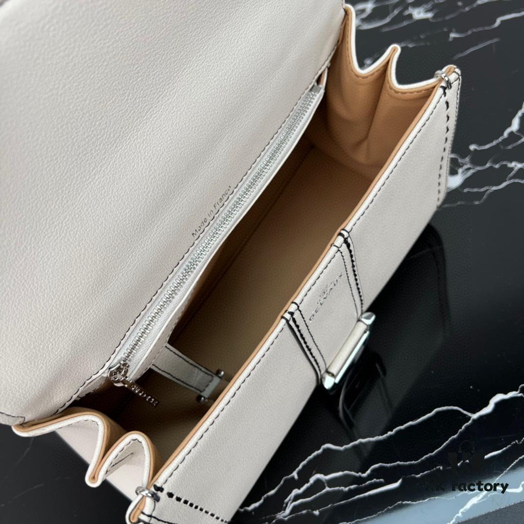 693068676e68136f4d9a4b9f Delvaux 2024 Spring-Summer Exposed Stitching Collection Brillant PM Bag in Caramel