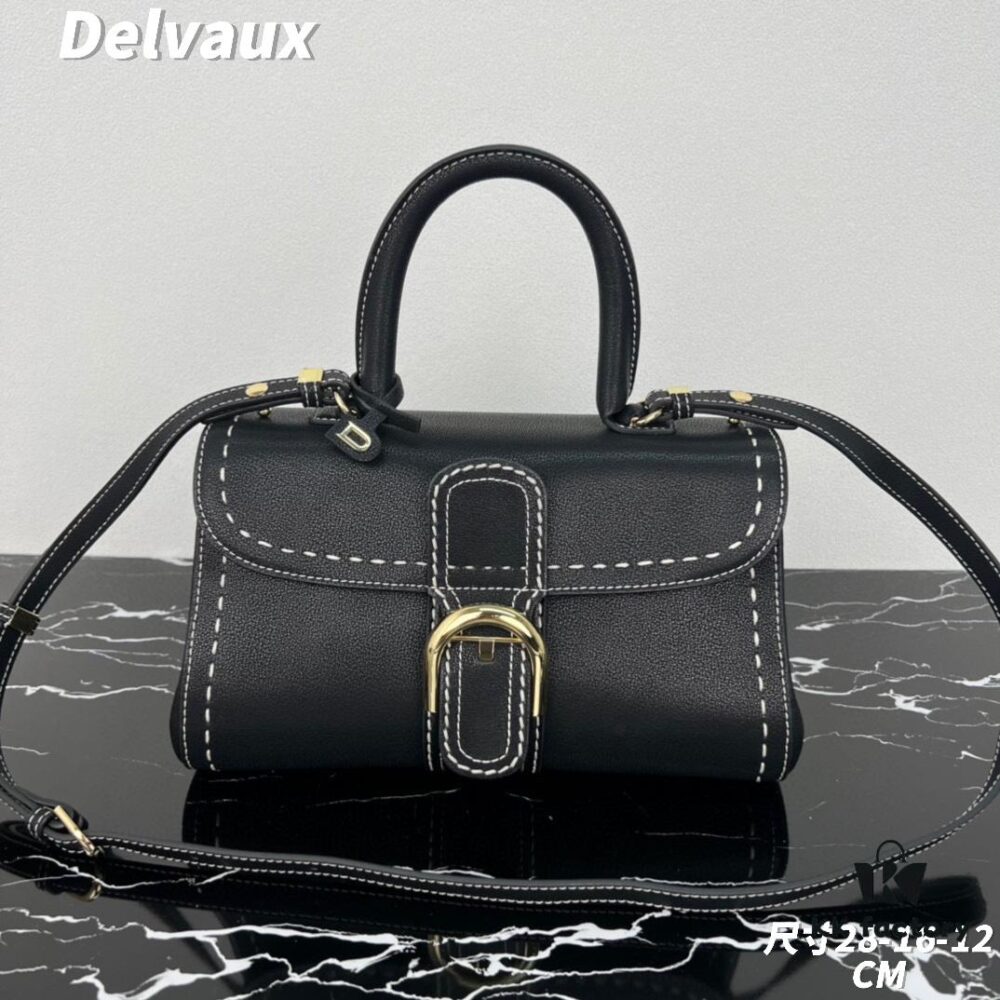 693068676e68136f4d9a4ba0 Delvaux 2024 Spring-Summer Exposed Stitching Collection Brillant PM in Calfskin