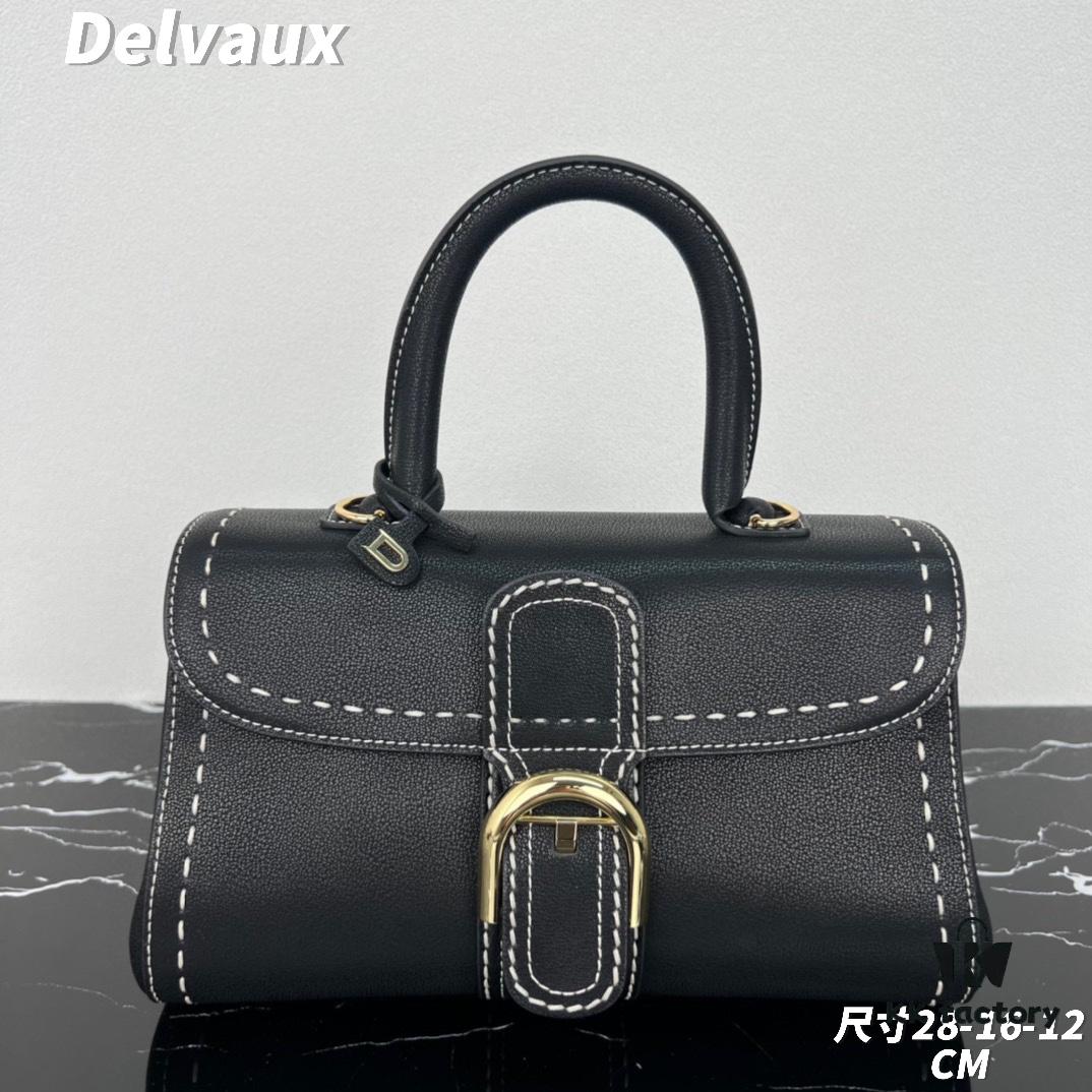 693068676e68136f4d9a4ba1 Delvaux 2024 Spring-Summer Exposed Stitching Collection Brillant PM in Calfskin
