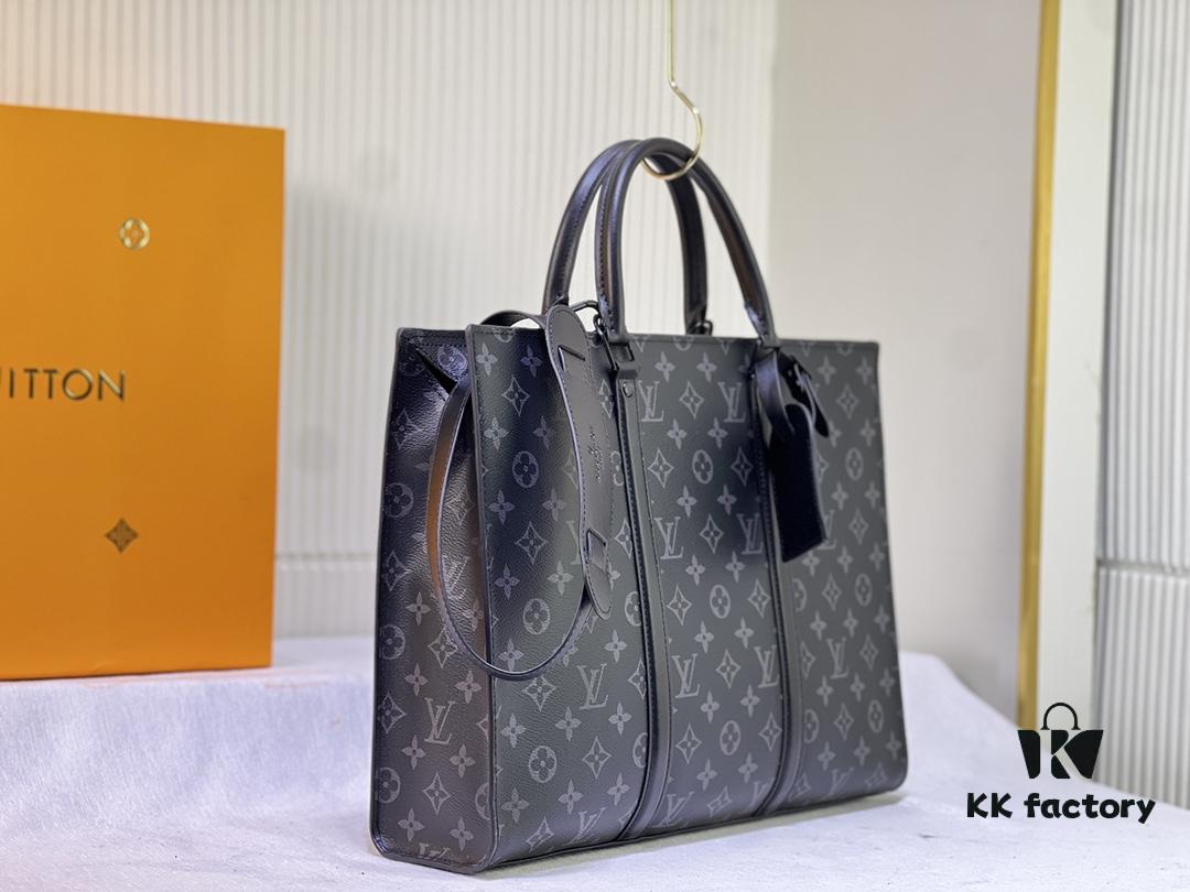 693068756e68136f4d9a4baf M45265 Black Floral, Aged Floral, Black Check - Sac Plat Horizontal Zippé Briefcase