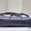 6930687b6e68136f4d9a4bba M45265 Black Floral, Aged Floral, Black Check - Sac Plat Horizontal Zippé Briefcase