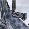 M45265 Black Floral, Aged Floral, Black Checkered | Sac Plat Horizontal Zippé Briefcase