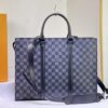 M45265 Black Floral, Aged Floral, Black Checkered | Sac Plat Horizontal Zippé Briefcase