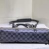 M45265 Black Floral, Aged Floral, Black Checkered | Sac Plat Horizontal Zippé Briefcase
