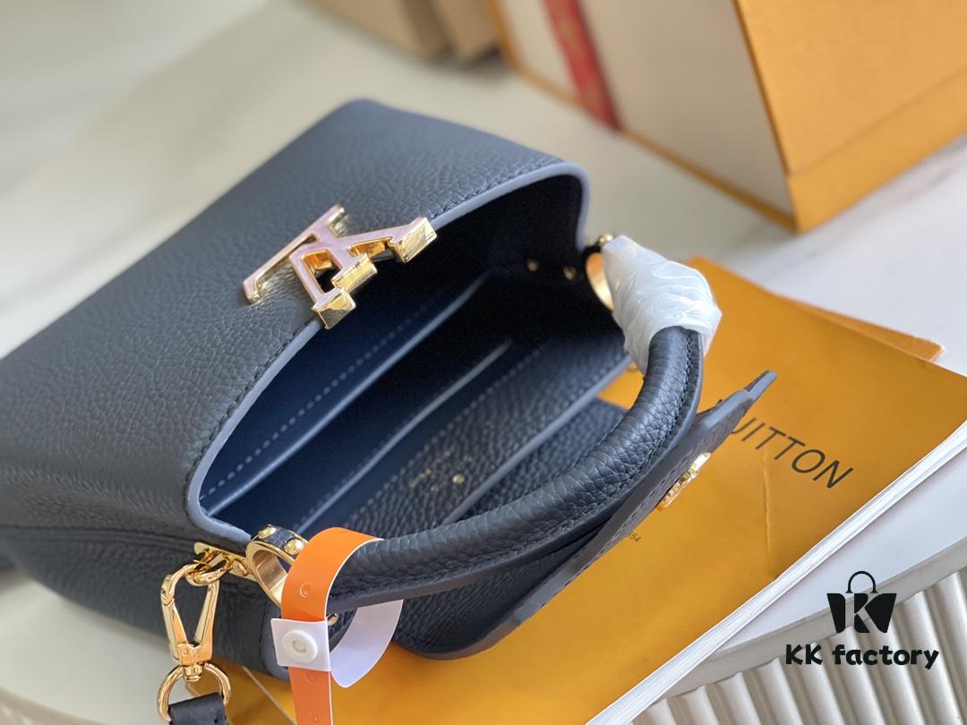 Luxury Full Set Packaging 【Premium Original Leather M21150💋M58718 Deep Blue Shell Button】