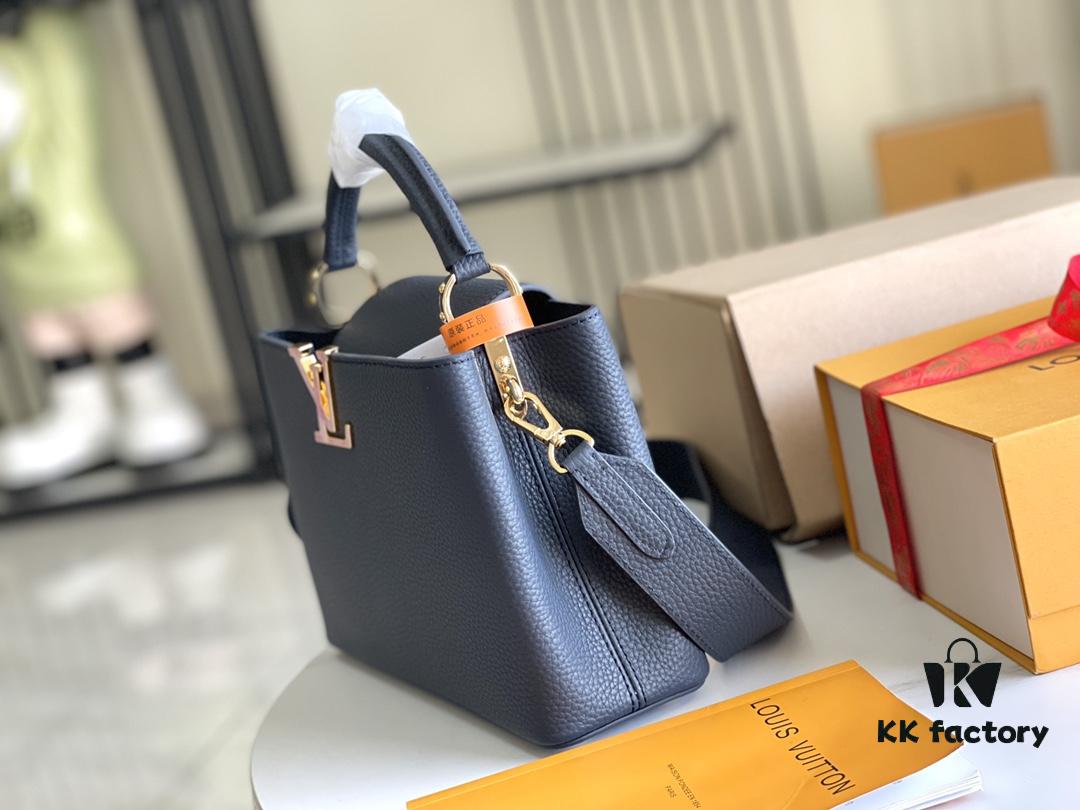 693068876e68136f4d9a4bcc Supreme Quality Full Set Packaging 【Premium Original Leather M21150💋M58671 Deep Blue Shell Button】