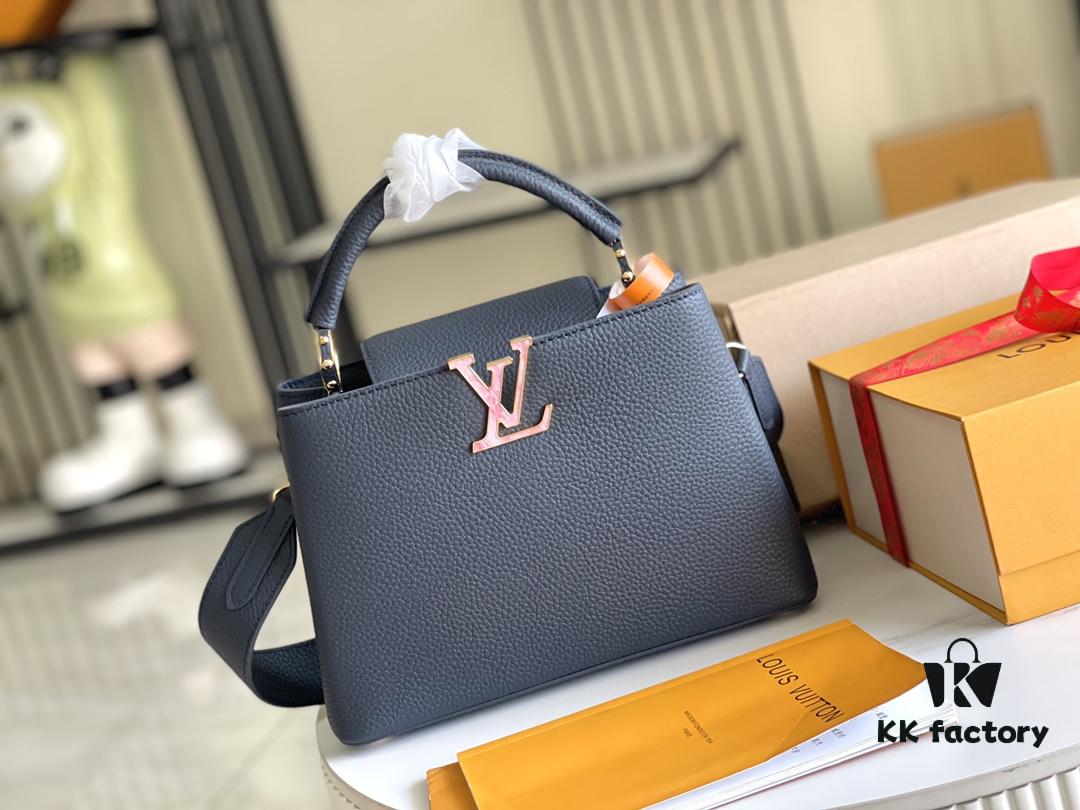 693068886e68136f4d9a4bcd Supreme Quality Full Set Packaging 【Premium Original Leather M21150💋M58671 Deep Blue Shell Button】