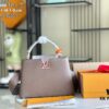 Top-Grade Full Set Packaging [Premium Original Factory Leather 💋 M21166 Elephant Gray with Exotic Sand Python and Mother-of-Pearl LV Logo]
