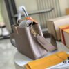 Top-Grade Full Set Packaging [Premium Original Factory Leather 💋 M21166 Elephant Gray with Exotic Sand Python and Mother-of-Pearl LV Logo]