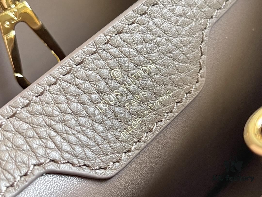 Top-Grade Full Set Packaging [Premium Original Factory Leather 💋 M21166 Elephant Gray with Exotic Sand Python and Mother-of-Pearl LV Logo]