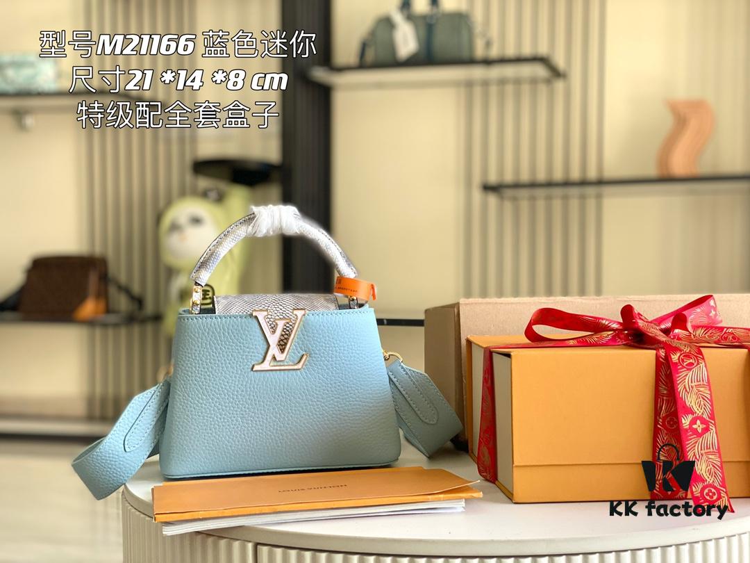 6930689d6e68136f4d9a4bee Top Grade Full Set Packaging 【Premium Original Factory Leather 💋 M21166, M21165 Misty Blue with Exotic Sand Python Shell Closure】