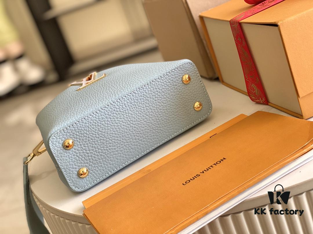 693068a16e68136f4d9a4bf1 Top Grade Full Set Packaging 【Premium Original Factory Leather 💋 M21166, M21165 Misty Blue with Exotic Sand Python Shell Closure】