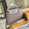Top-Grade Full Set Packaging [Premium Original Factory Leather 💋 M21166 Elephant Gray with Exotic Sand Python and Mother-of-Pearl LV Logo]