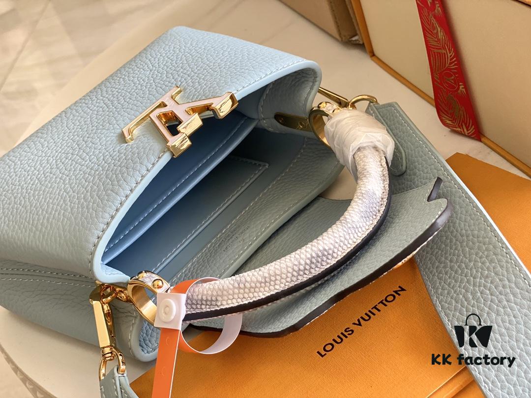 693068a36e68136f4d9a4bf6 Top Grade Full Set Packaging 【Premium Original Factory Leather 💋 M21166, M21165 Misty Blue with Exotic Sand Python Shell Closure】