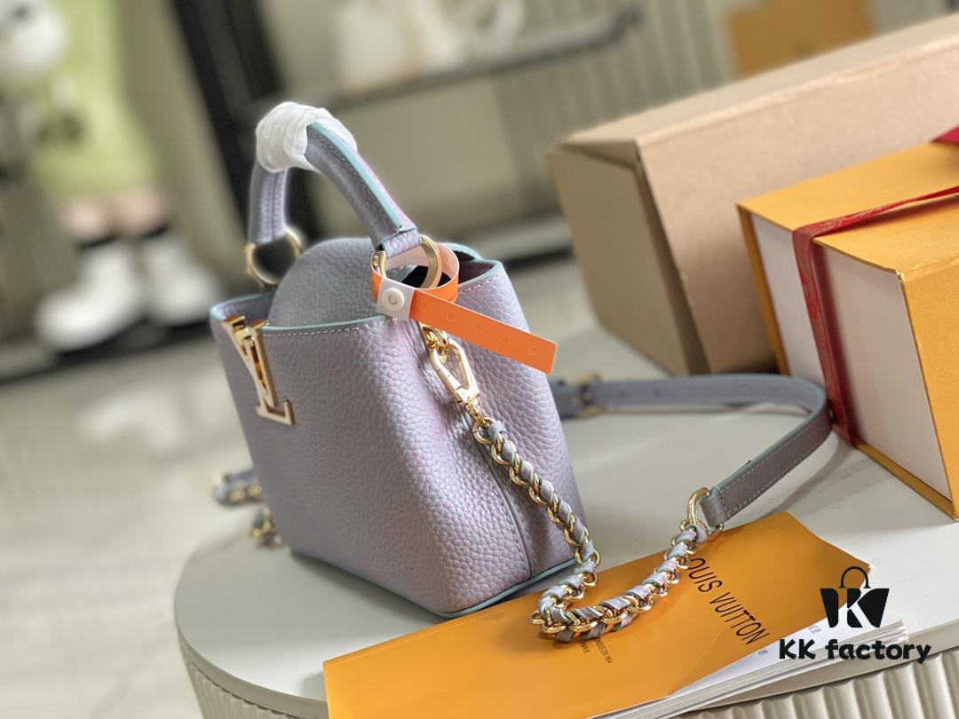 693068bc6e68136f4d9a4c16 Supreme Quality Full Set Packaging 【Premium Original Factory Leather M59868💋M59850 Starlight Pearly Blue Mother-of-Pearl Button】
