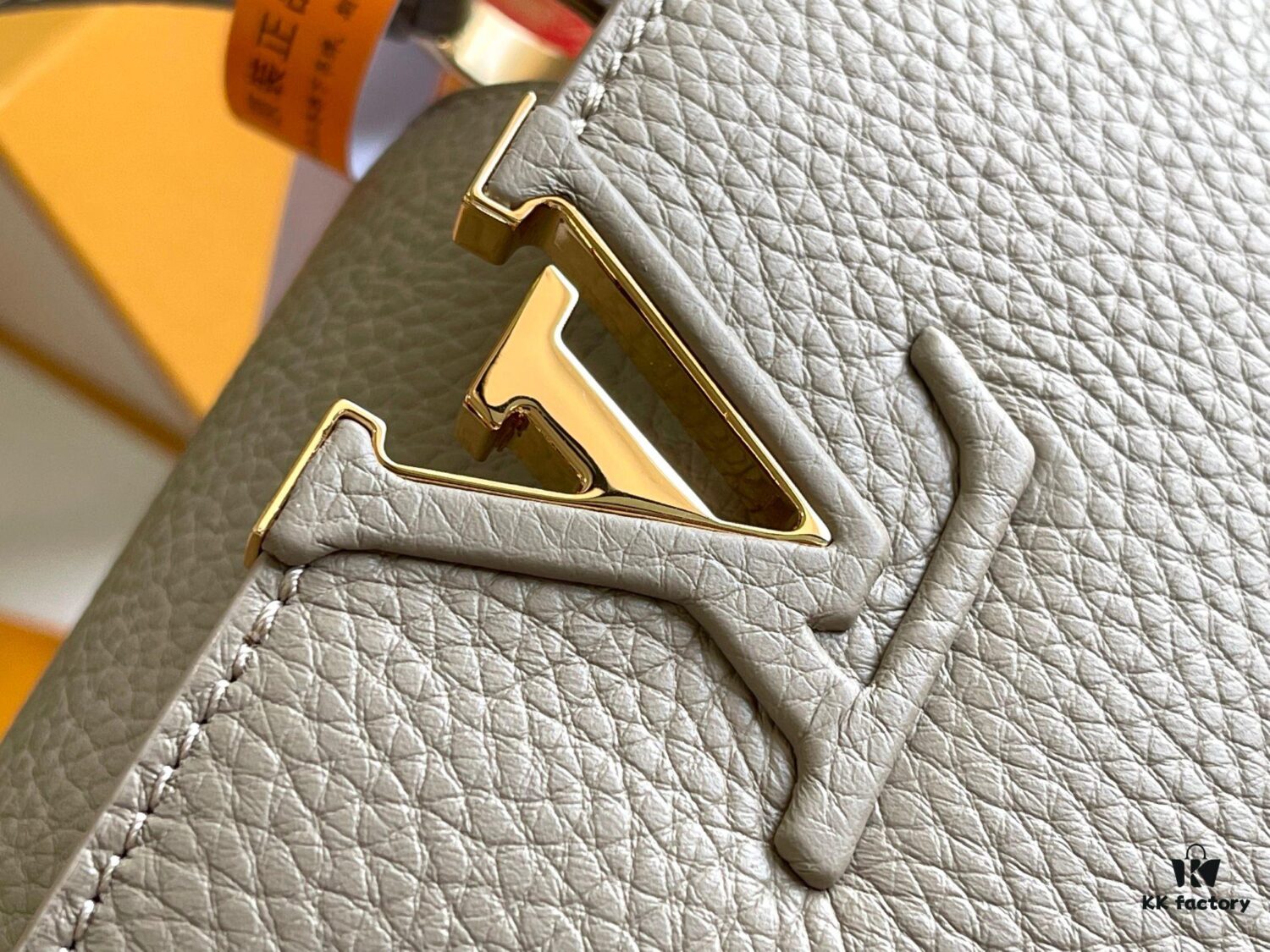 Top-Grade Original Leather New Version [Premium Original Leather M94429 💋 M59433 Elephant Gray with Gold Clasp]