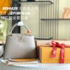 Supreme Quality Full Set Packaging 【Premium Original Leather M94429💋 M59434 Elephant Gray Gold Buckle】