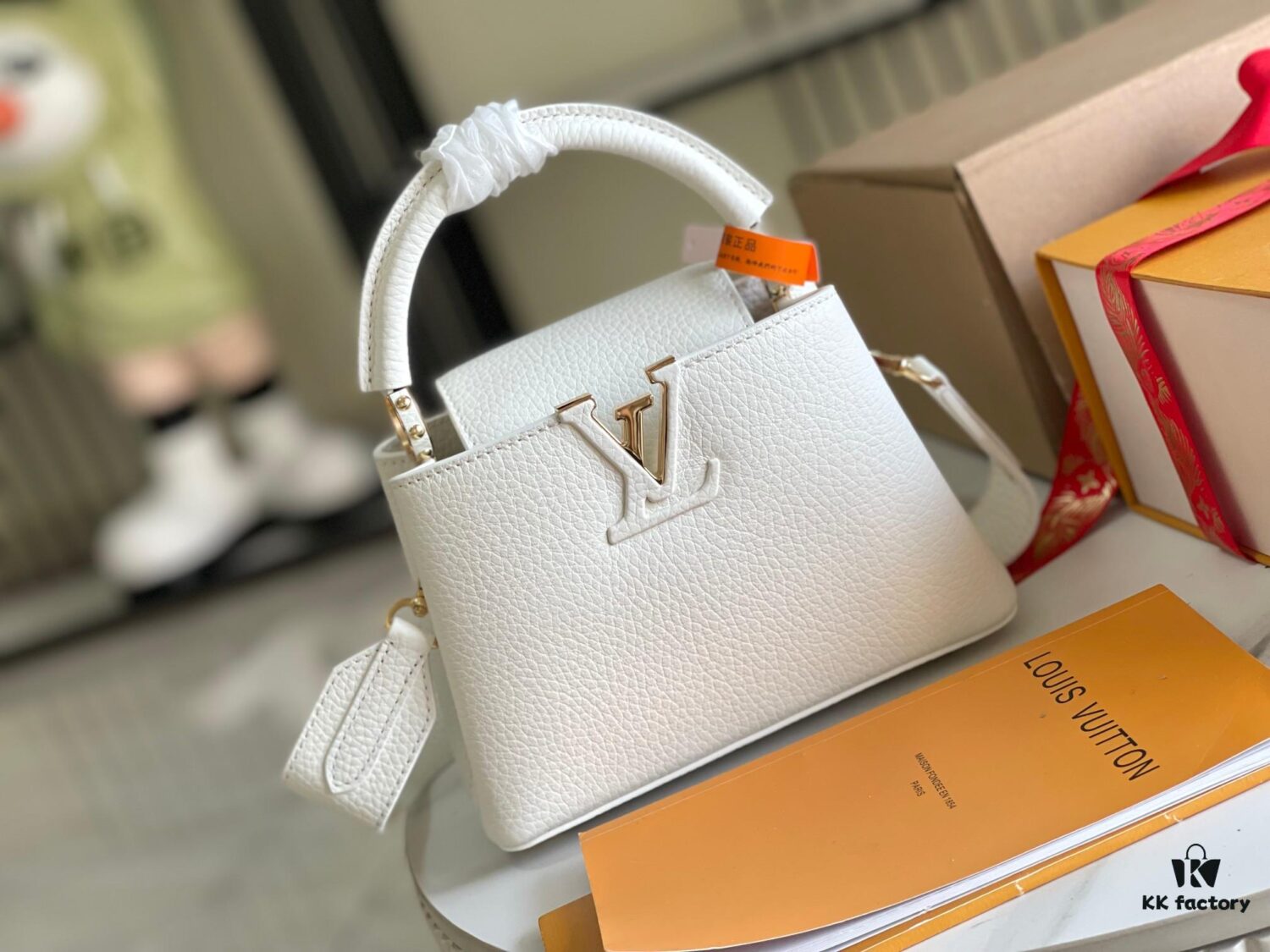 Top Grade Full Set Packaging New Version [Top Quality Original Leather M23456💋 M59433 White Gold Buckle]